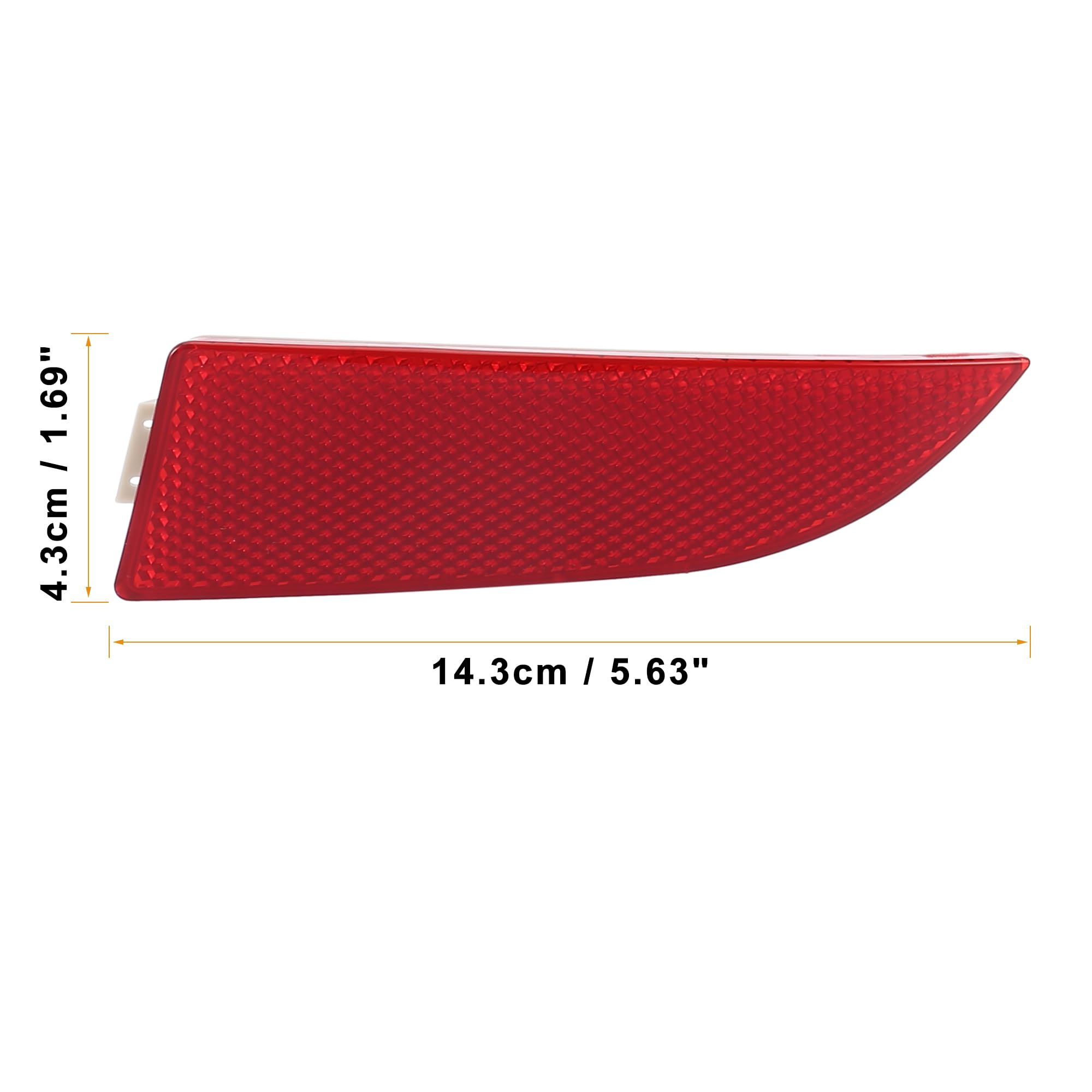 X AUTOHAUX 1 Pair Car Rear Bumper Reflector Strip Cover Left & Right Side for BMW X3 2007-2010 - Replacement Reflectors for Enhanced Night Visibility & Safety Driving