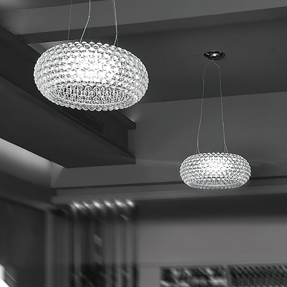 Elegant Caboche Pendant Light - Modern Glass Ceiling Lamp for Dining Room, Kitchen Island & Bedroom Decor