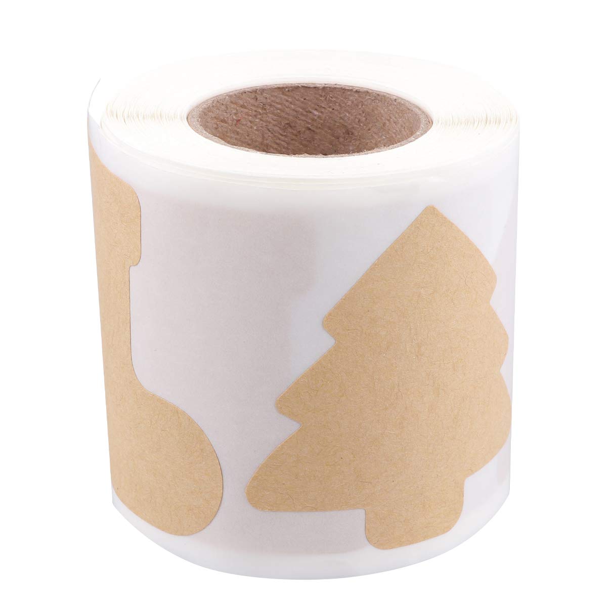 300pcs Christmas Stickers for Gifts - Self-Adhesive Kraft Paper Sealing Labels for Candy Bags, Holiday Packages & DIY Crafts (1 Roll) - Perfect for Christmas Wrapping, Party Favors & Festive Decorations