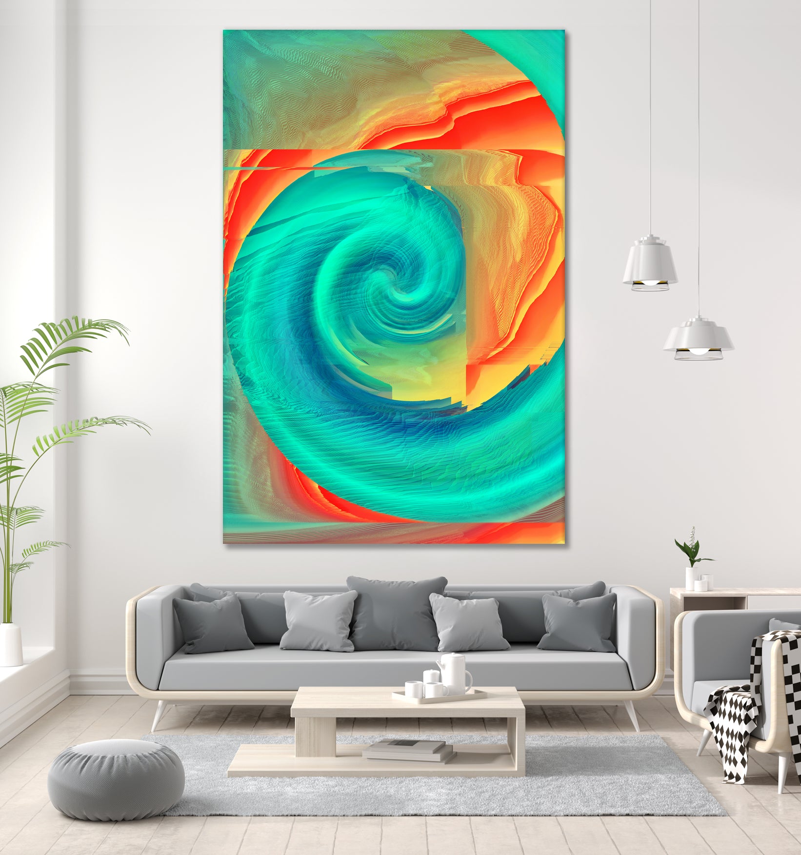 C0De Art II - Abstract Digital Wall Art Print for Modern Home & Office Decor | Perfect for Living Room, Bedroom & Workspace