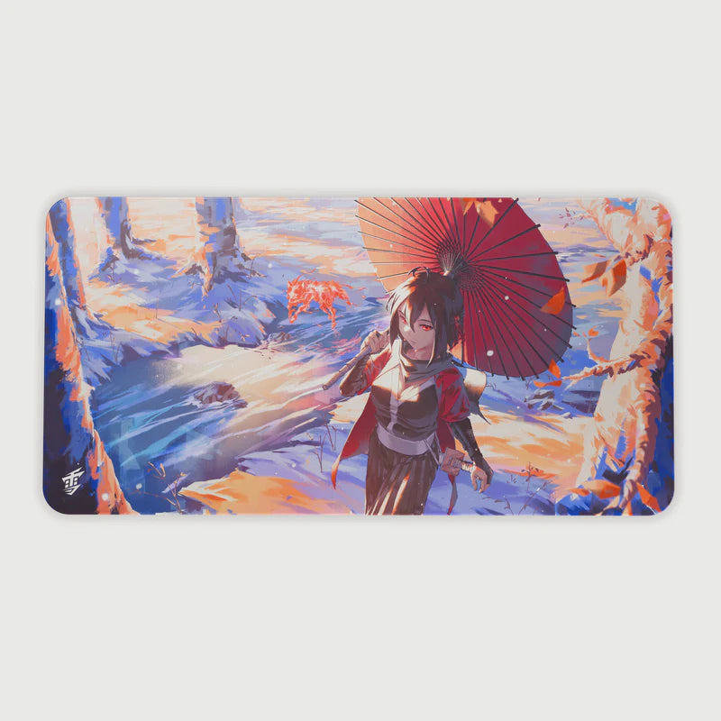 Yuki Aim Kitsune Gaming Mouse Pad - Large XXL Non-Slip Rubber Base - Perfect for PC, Laptop, Office & Esports Gaming Setup