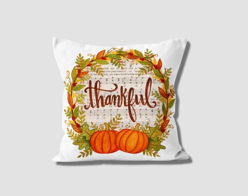 Autumn Wreath Set of 4 Decorative Pillow Covers - Fall Home Decor for Couch, Sofa & Bedroom