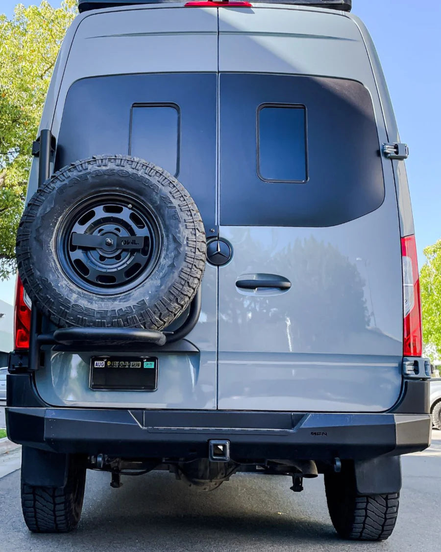 AFN Heavy Duty 4x4 Rear Hitch Bumper for 2019-2023 Mercedes Sprinter Van - Off-Road Towing & Cargo Carrier Accessory for Adventure Vans