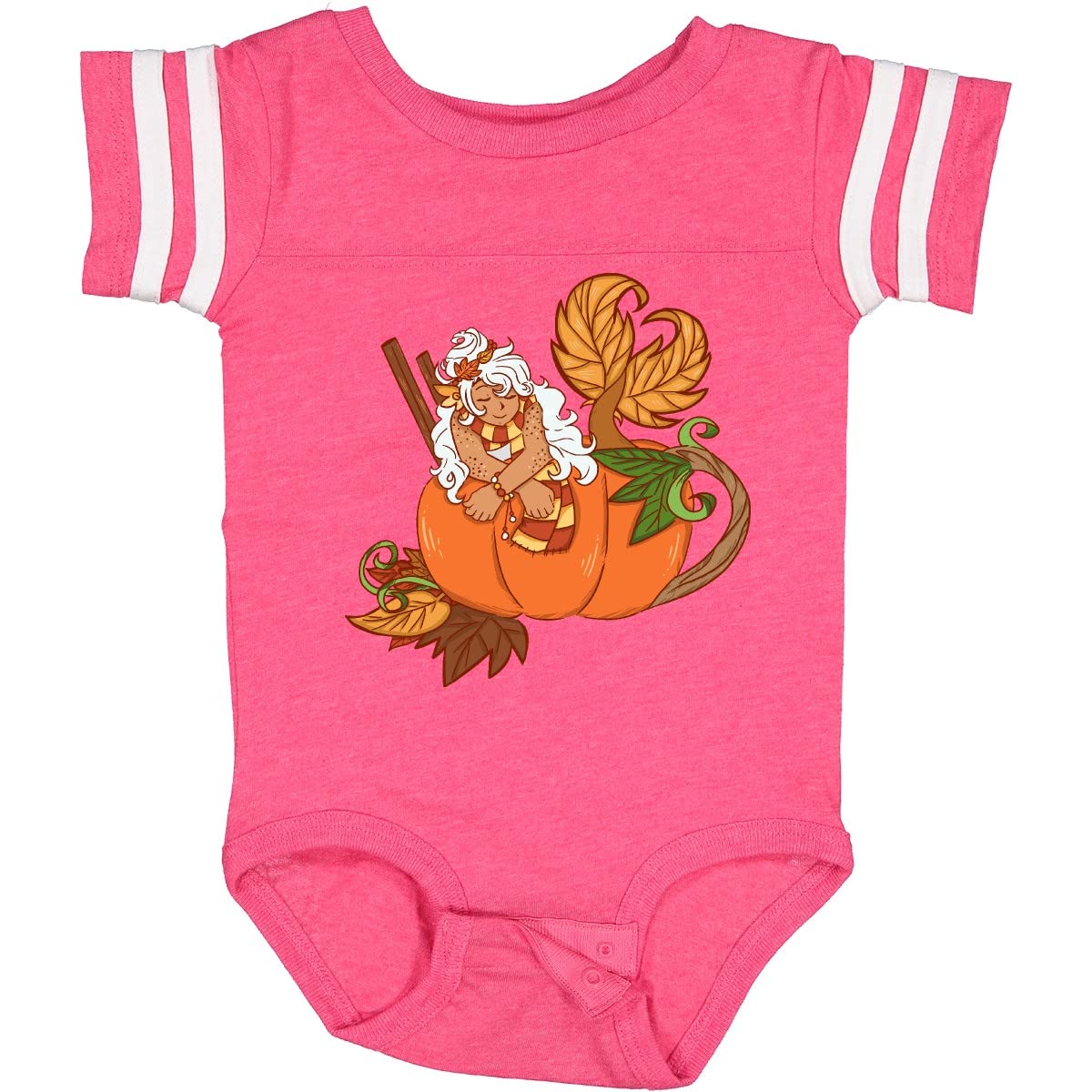 Inktastic Beautiful Pumpkin Spice Mermaid Baby Bodysuit - Cute Halloween & Fall Outfit for Infants