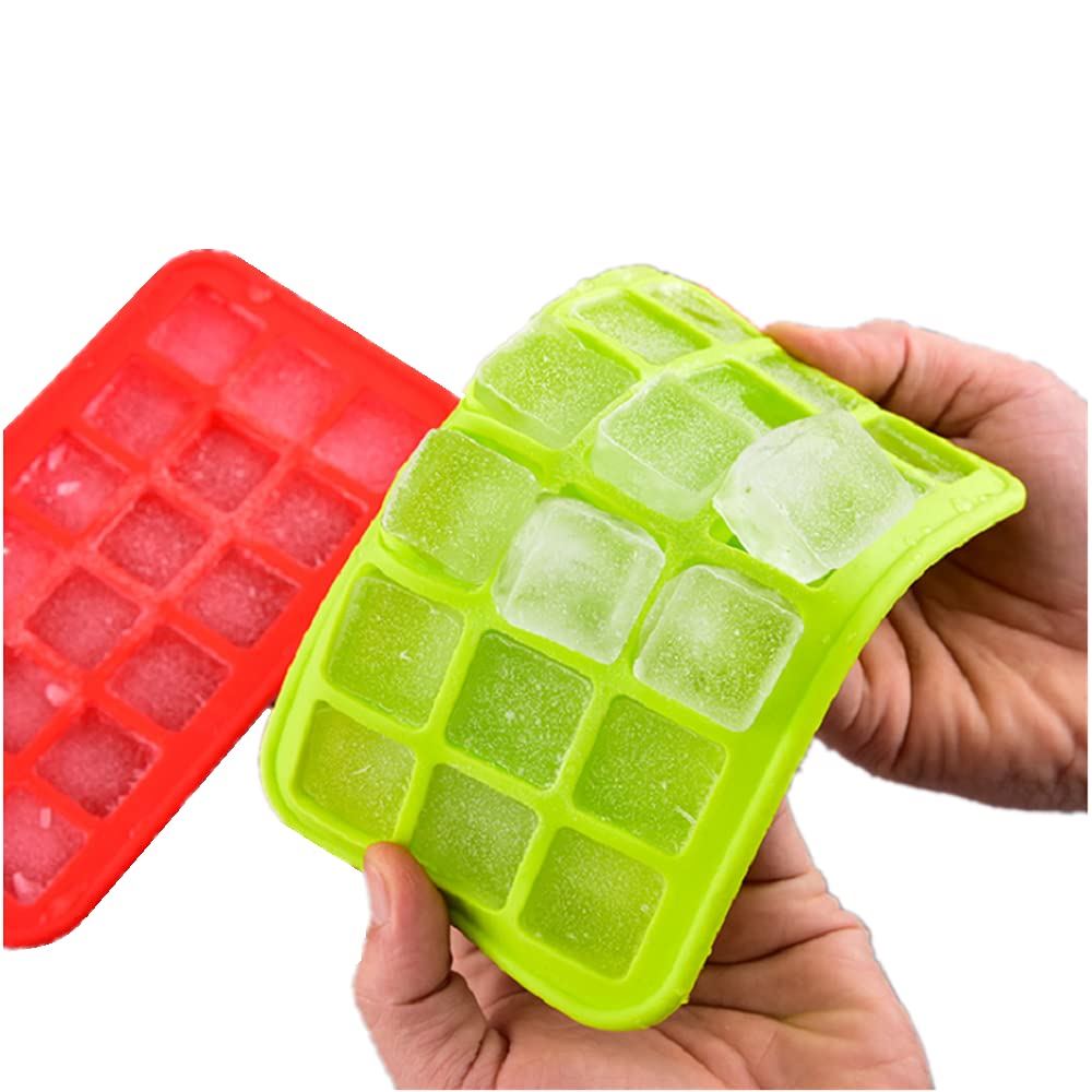 Premium 18-Grid Silicone Ice Cube Tray for Cocktails, Chocolate & Jelly - Small Square Ice Molds with Lattice Design - DIY Home Bar & Kitchen Tool (1-Piece) - Perfect for Parties, Beverages & Desserts