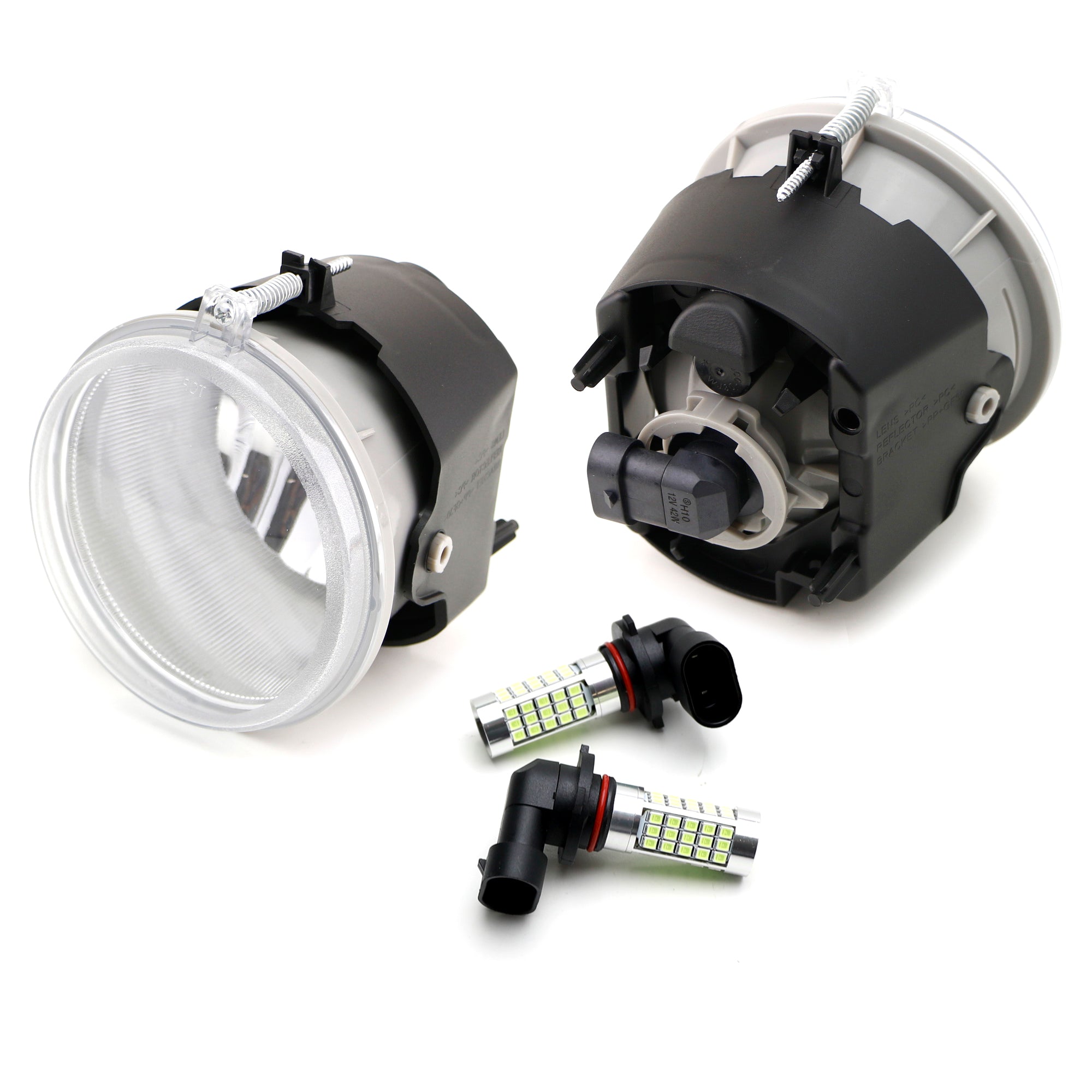 Clear Lens Fog Lights with Ice Blue LED Bulbs Combo for Dodge Durango Chrysler 300 Jeep Grand Cherokee - Upgrade Your Off-Road & Night Driving Visibility