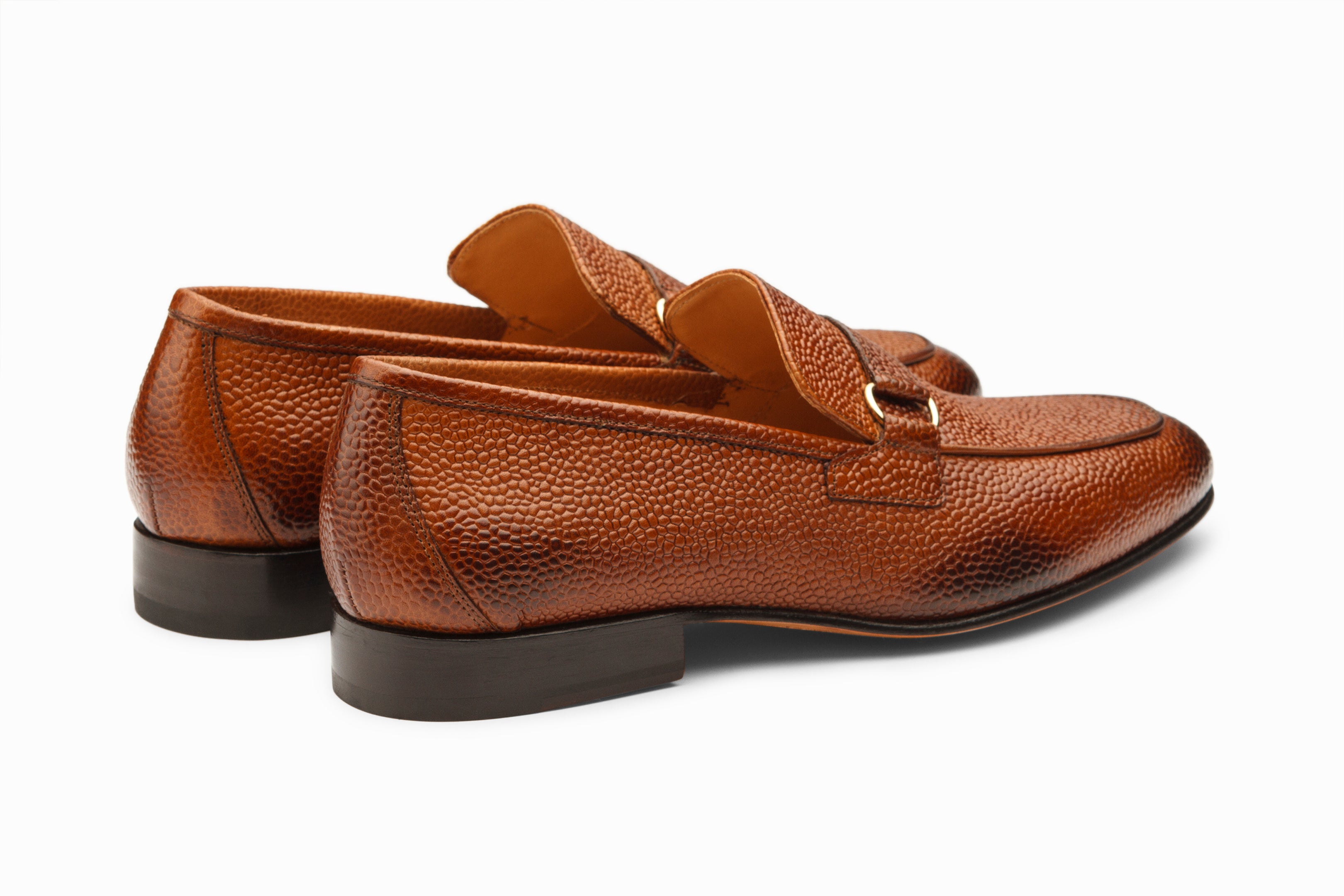 Premium Lorenzo Leather Loafers for Men - Cedar Grain Genuine Leather Slip-On Dress Shoes - Comfortable & Stylish for Office, Business Casual & Formal Occasions