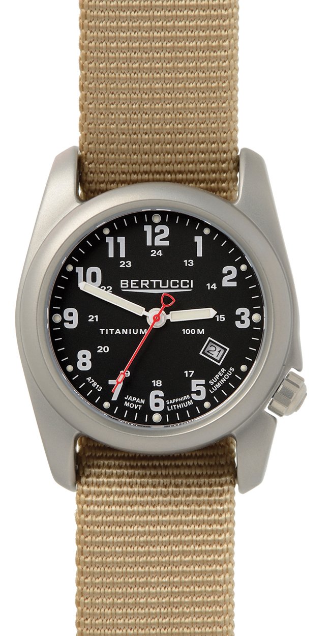 Bertucci A-2T Original Classic Men's Watch - Durable Analog Wristwatch with Nylon Strap - Perfect for Outdoor Adventures, Hiking & Military Use