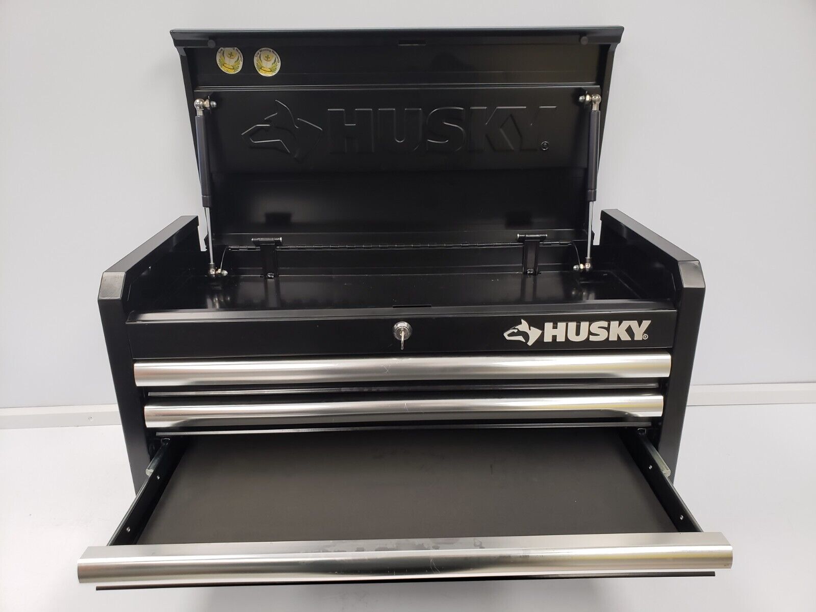 Husky 4-Drawer Heavy Duty Steel Tool Box with Lockable Drawers - Perfect for Garage Organization, Workshop Storage & Professional Tool Storage