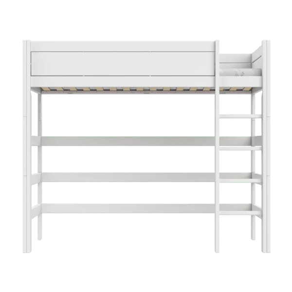 High Sleeper Bed with Ladder - 177cm Loft Bed for Teens & Adults - Space Saving Furniture for Small Rooms & Dormitories