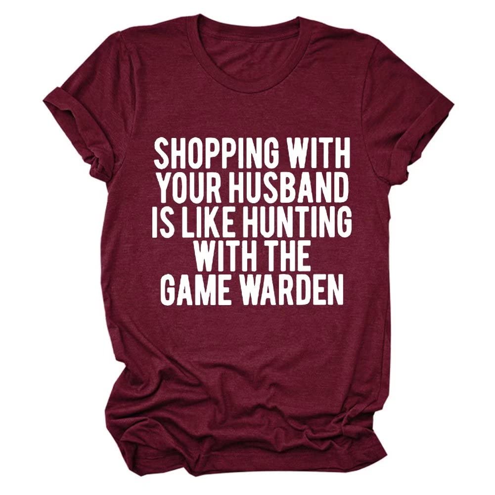 Funny Sarcastic Wife Graphic T-Shirt for Women - Casual Humorous Tee Top Gift - Perfect for Shopping, Girls' Night Out & Casual Wear