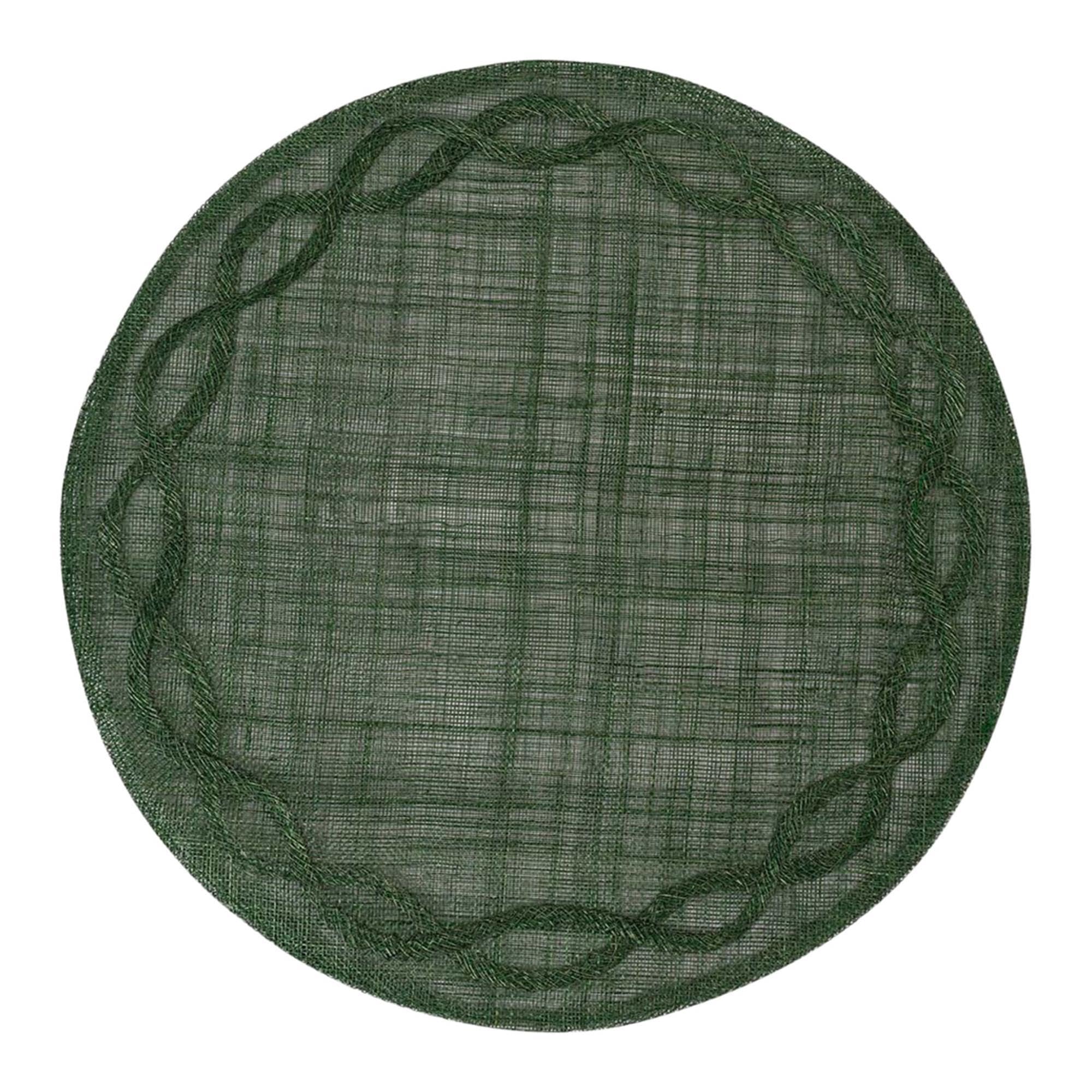 Juliska Tuileries Placemats Set of 4 - Elegant Basil Green Table Mats for Fine Dining, Holiday Decor & Everyday Use