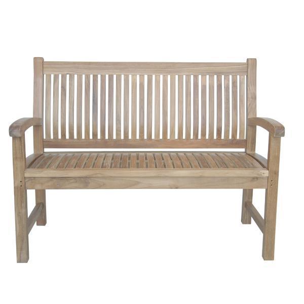 Premium Teak Sahara 2-Seater Outdoor Bench - Weather-Resistant Garden Patio Furniture for Backyard, Poolside & Deck Relaxation