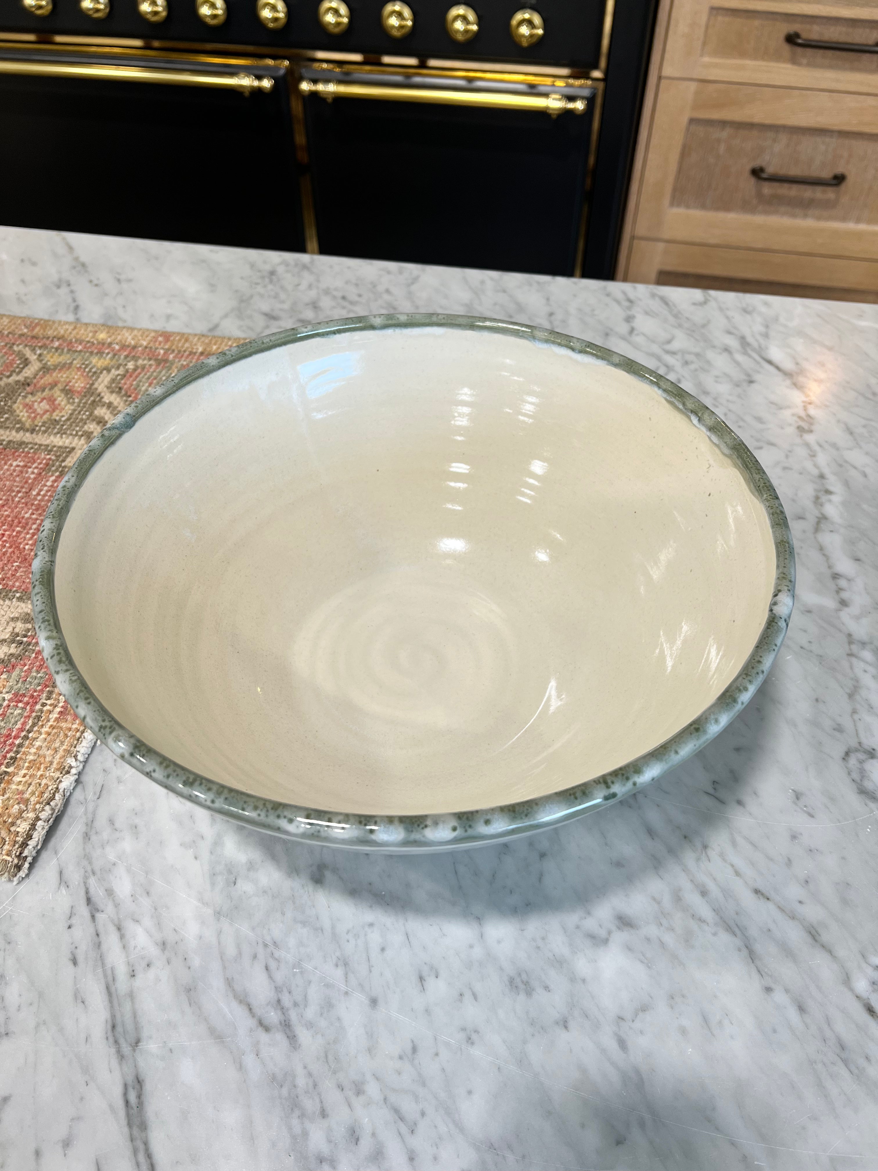 Premium XL Mixing Bowl Set - White & Sea Green - Durable Stainless Steel for Baking, Cooking, Mixing - Perfect for Kitchen, Restaurant & Home Use