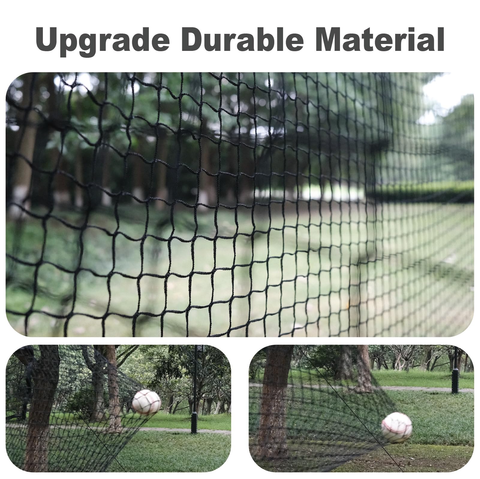 22/30 FT Portable Baseball & Softball Batting Cage - Durable Backyard Practice Net with Pitching Machine Hole & Removable Door - Perfect for Home Training, Team Drills & Youth Baseball Practice