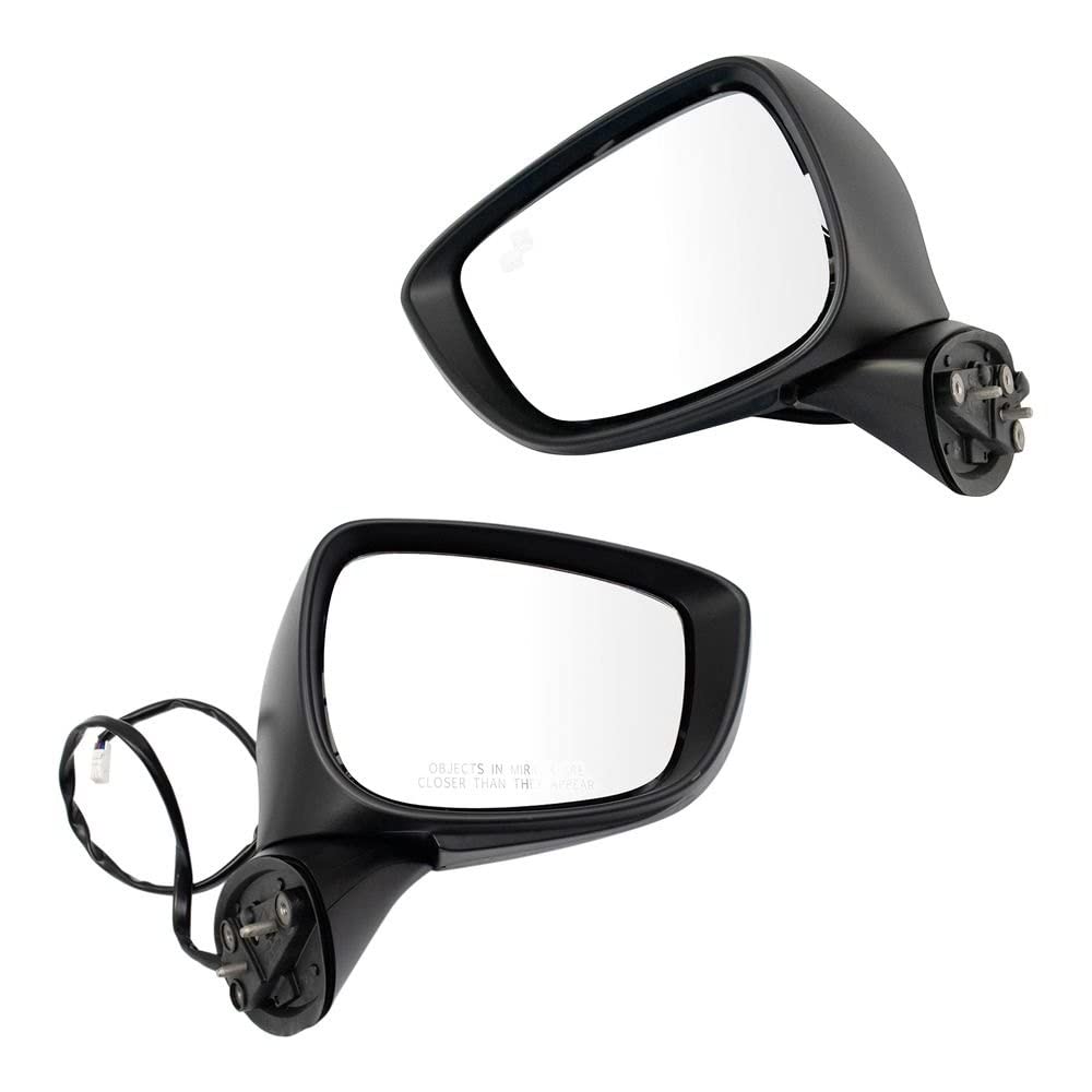 TRQ Driver & Passenger Side Mirror Set - No Heat - Compatible with 2015-2016 Mazda CX-5 (MA1320214, MA1321214) - Replacement for Broken Mirrors, Easy Installation, Durable Design
