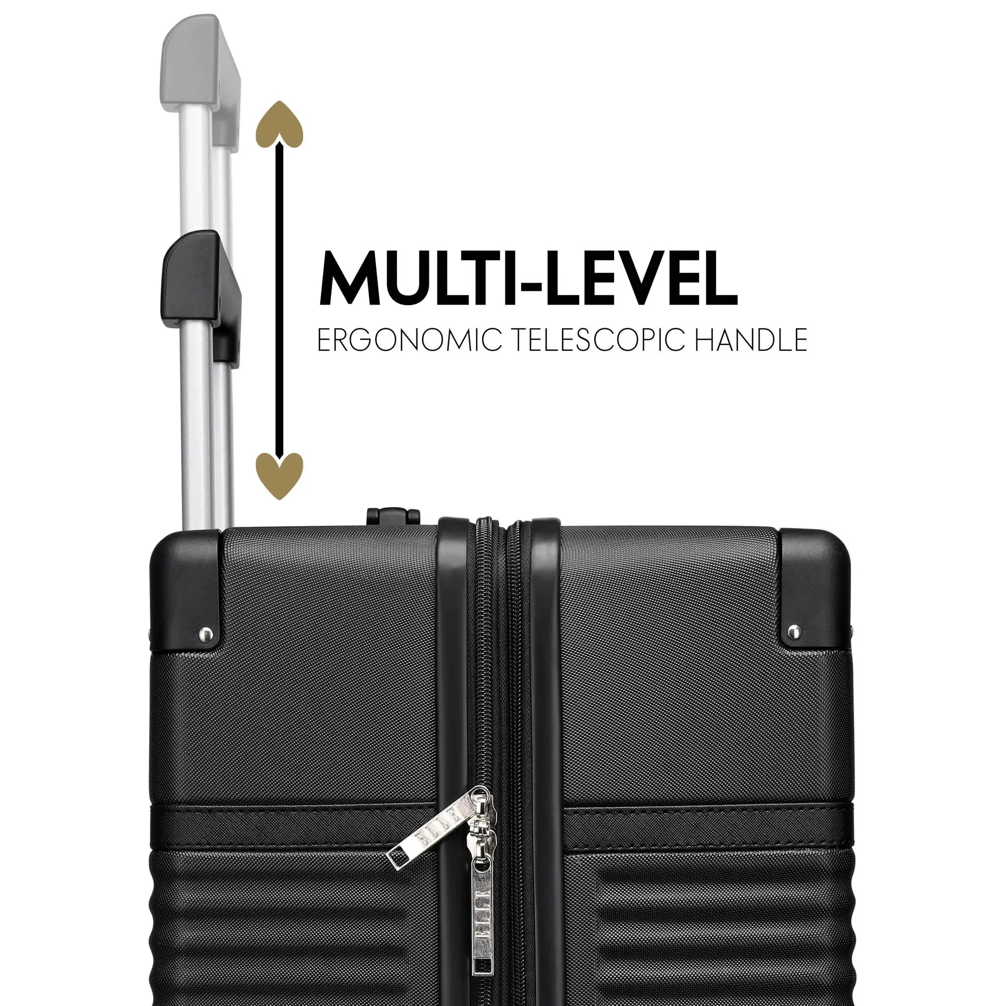 Vintage Expandable 3-Piece Luggage Set by Belleville - Lightweight Spinner Suitcase for Travel, Business Trips & Weekend Getaways