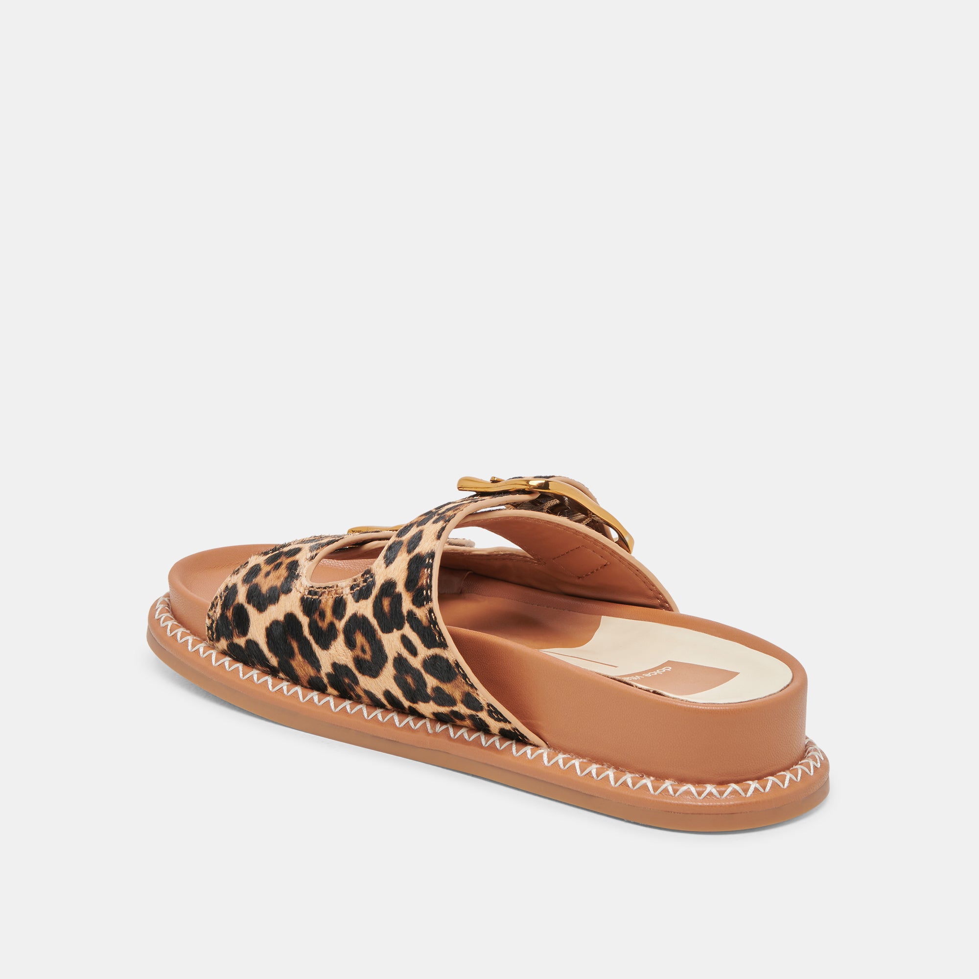 SEVANA Women's Leopard Print Calf Hair Sandals - Stylish & Comfortable for Beach, Vacation & Summer Outfits