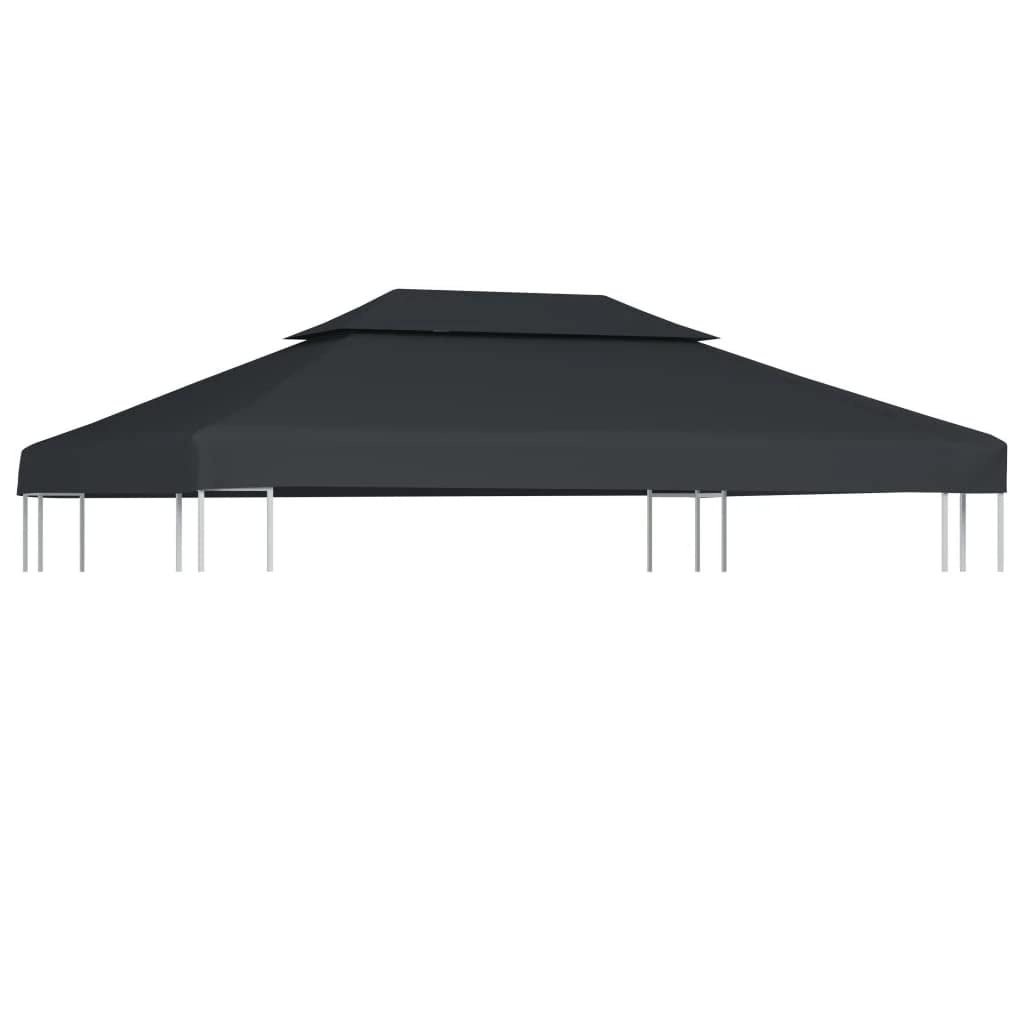 vidaXL 2-Tier Gazebo Top Cover 310 g/m² Replacement Canopy for Patio, Deck & Garden - UV Resistant & Waterproof in Multiple Colors - Perfect for Outdoor Dining, Lounging & Entertaining