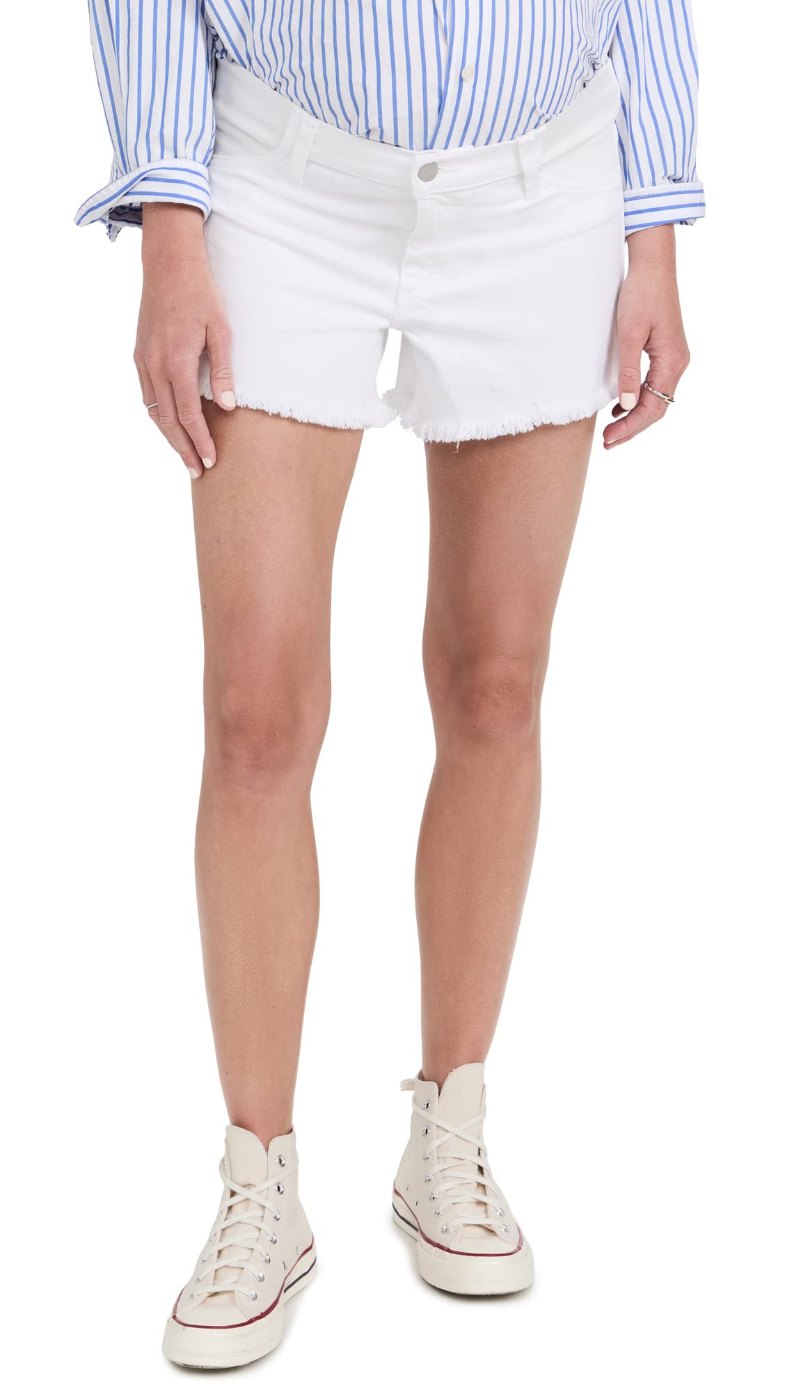 Joe's Jeans Women's The Ozzie Fray Hem Maternity Shorts - Comfortable Stretch Denim for Pregnancy | Perfect for Summer Outfits & Casual Wear