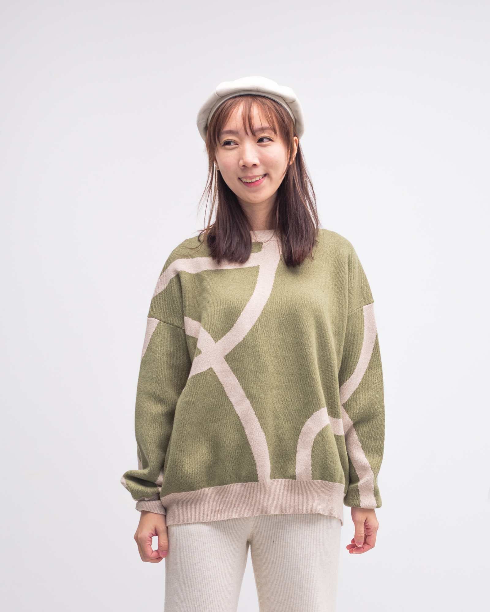 River Flows Knitted Pullover Sweater for Kids & Adults - Cozy Winter Wear for Family Outings & Casual Style