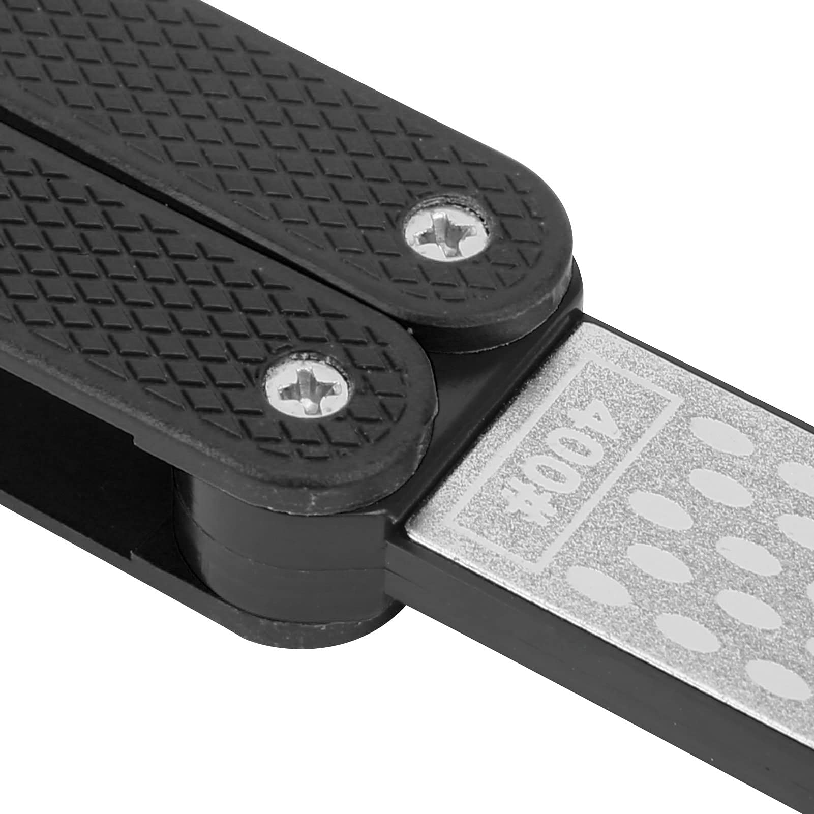 Portable Fan-Shaped Knife Sharpener for Kitchen, Camping & Picnic (Black)