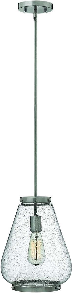 10W Finley 1-Light Mini Pendant Light Fixture in Brushed Nickel - Perfect for Kitchen Island, Dining Room, or Entryway Lighting