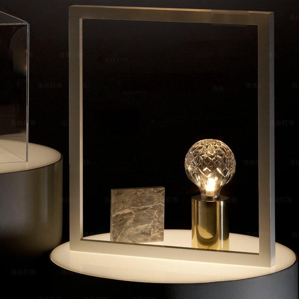 Elegant Crystal Bulb Table Lamp - Modern LED Bedside Light for Living Room, Bedroom, or Office Decor - Perfect for Reading, Relaxing, and Ambient Lighting
