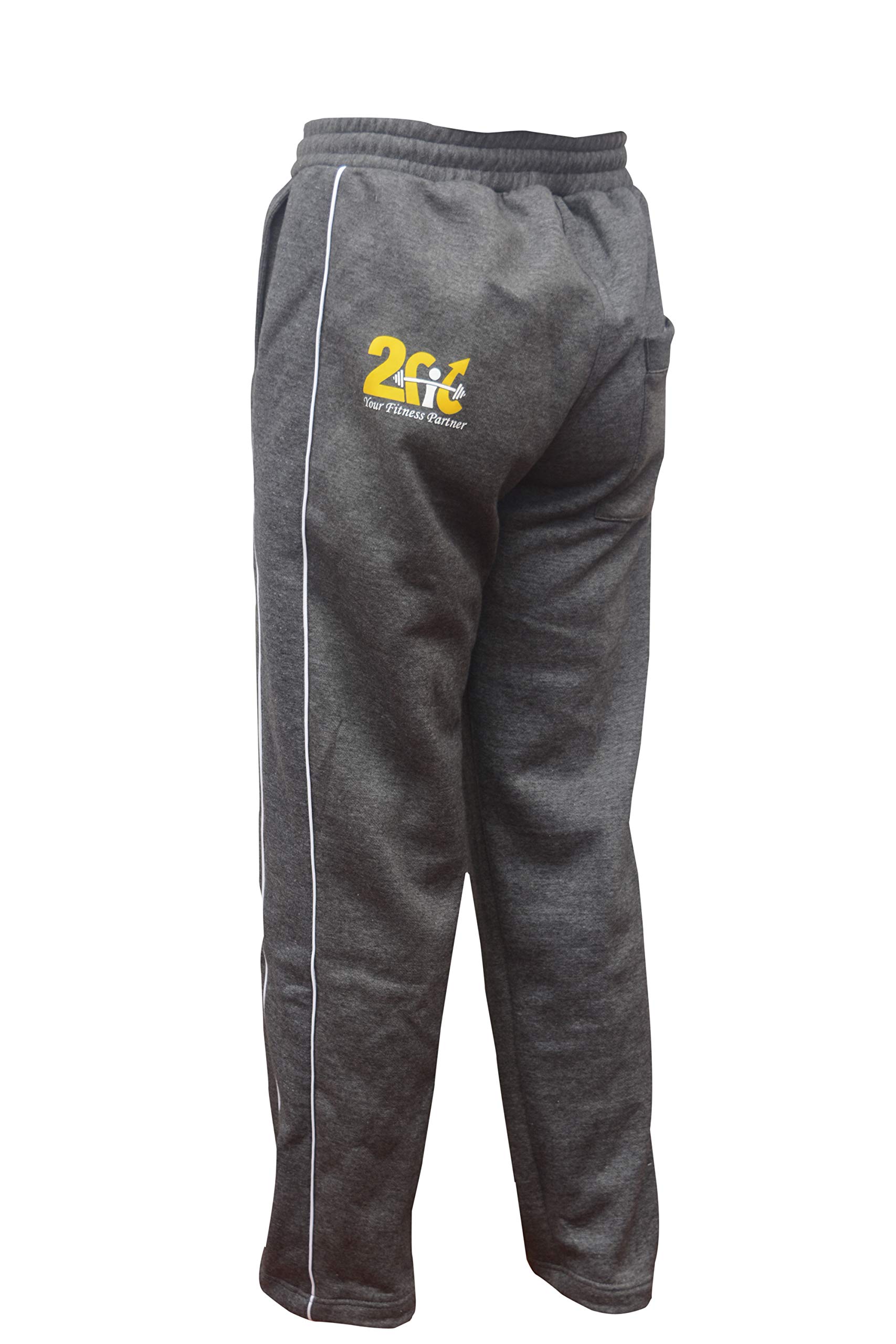 2Fit Men's Fleece Joggers - Soft & Warm Gym Pants for MMA, Boxing, Jogging & Workout - Comfortable Sweatpants for Training & Lounge - Large Size - Perfect for Fitness, Running & Casual Wear