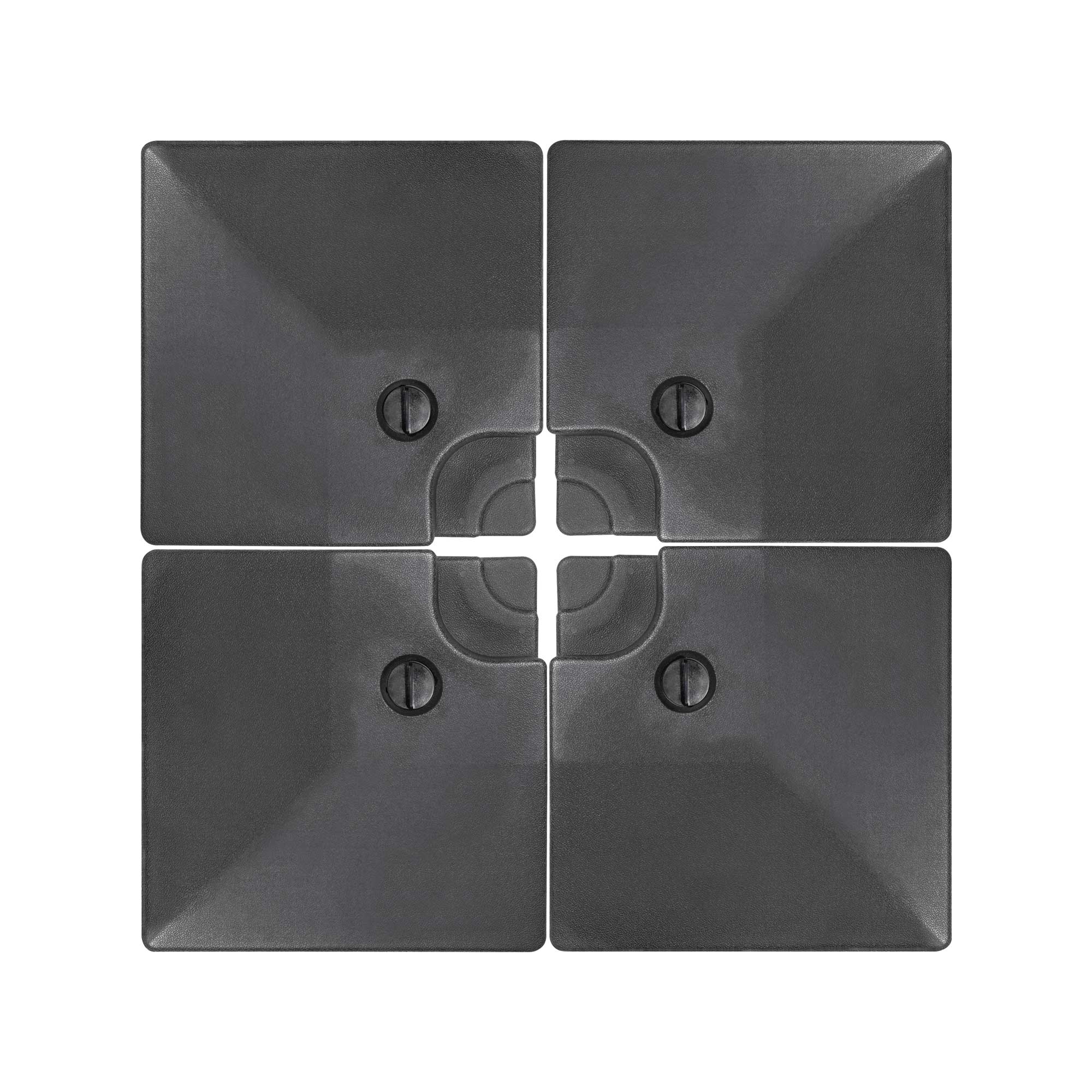 4-Piece 92L Fillable Parasol Base for Patio Umbrellas - Water or Sand Weighted for Stability - Perfect for Outdoor Dining, Poolside Lounging & Garden Decor (DG269)