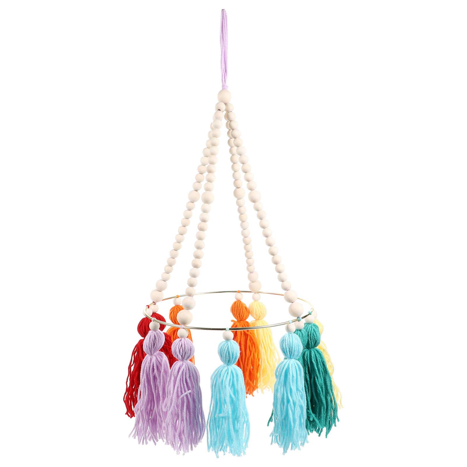 IMIKEYA Macrame Lamp Shade - Handwoven Bohemian Pendant Light Cover for Bedroom, Living Room, Nursery & Office Decor | Rustic Hanging Lighting Fixture for Home, Dorm Room & Boho Interior Design