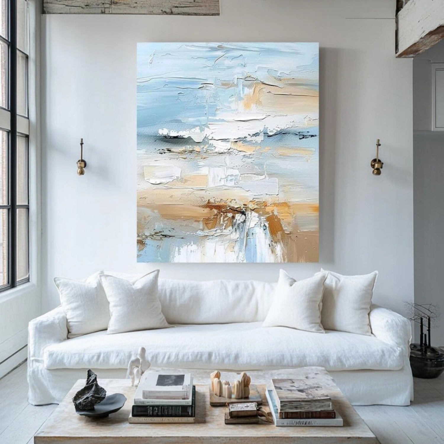 Abstract Painting #AB 457 - Modern Wall Art for Living Room, Bedroom & Office Decor - Handmade Canvas Artwork for Home & Office Interior Design