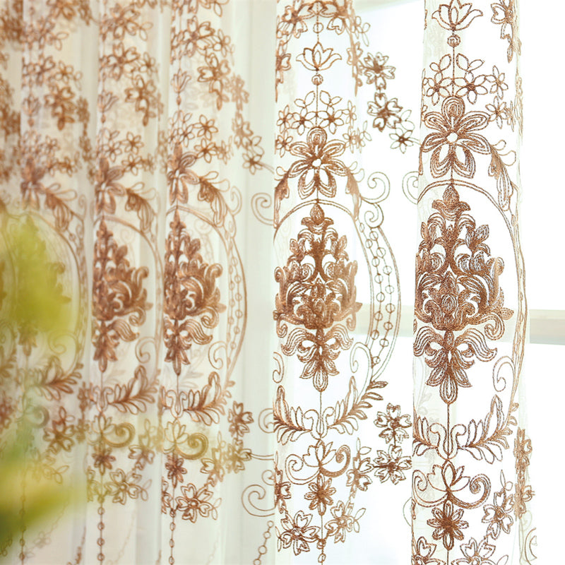 Adilynn White Sheer Gauze Grommet Curtains for Living Room & Bedroom - Custom Window Treatments for Privacy & Light Filtering