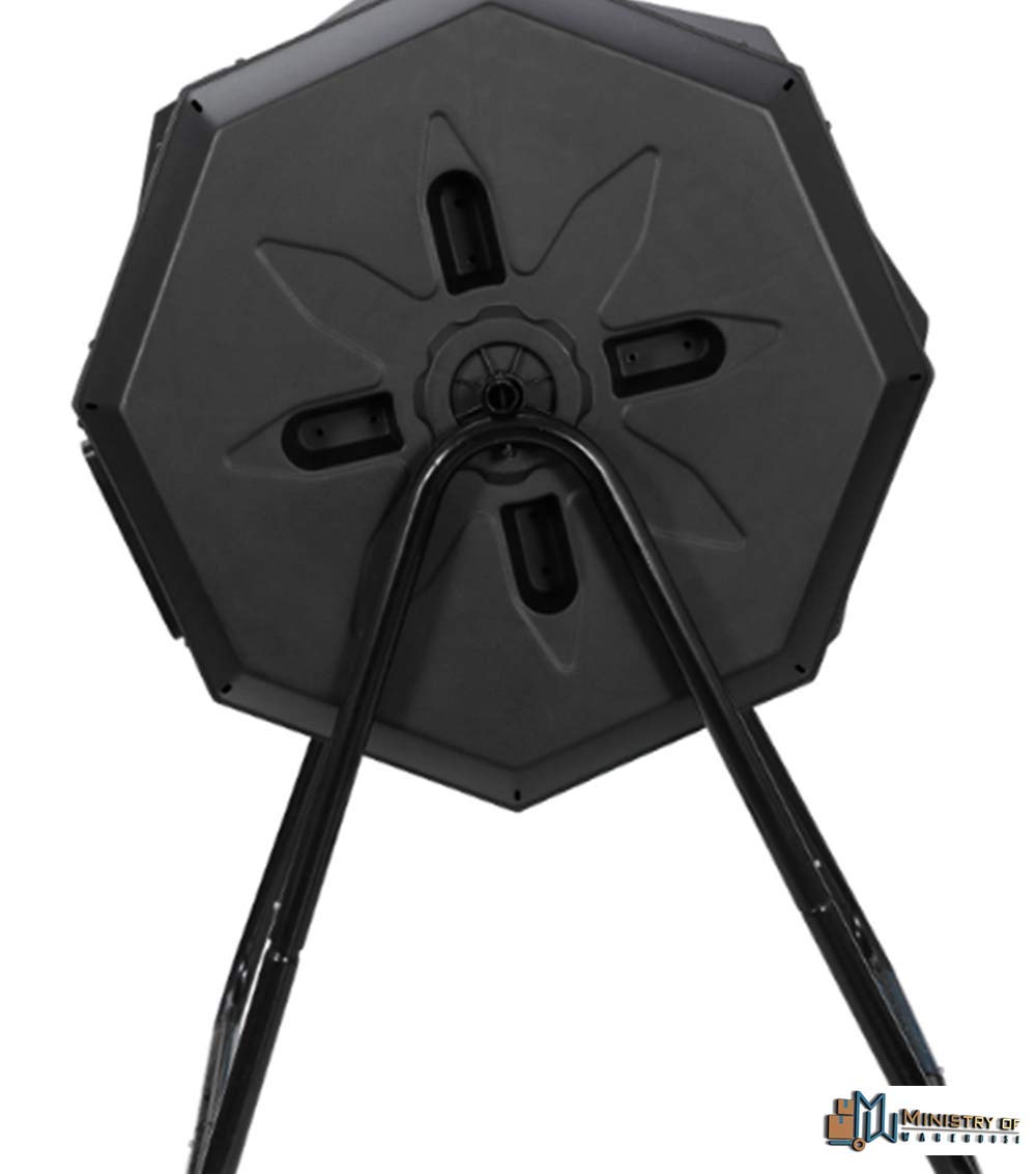 43 Gallon Dual Chamber Compost Tumbler Bin - Outdoor Large Capacity Composter for Organic Waste, Gardening, and Eco-Friendly Composting at Home
