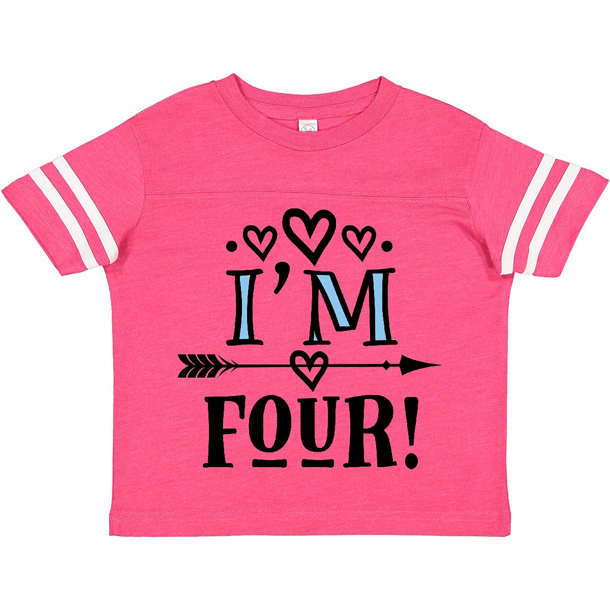 Inktastic 4th Birthday Arrow Toddler T-Shirt - Cute 4 Year Old Boy Girl Outfit for Birthday Party & Family Celebration