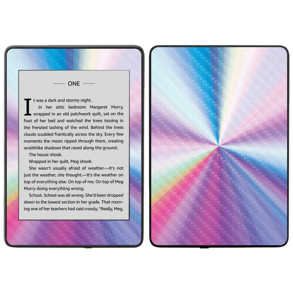 Premium Carbon Fiber Skin for Amazon Kindle Paperwhite 2018 (10th Gen) - Bright Smoke Design | Waterproof Protective Cover with Durable Textured Finish | Easy to Apply & Remove | Made in USA | Perfect for Travel, Reading & Outdoor Use