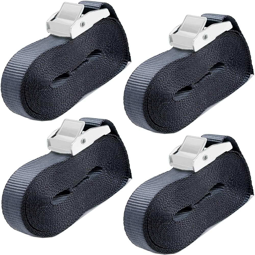 Heavy Duty 16FT Kayak Tie Down Straps 4 Pack - Secure Surfboard, Canoe & Cargo on Car Roof Rack with Cam Buckle Straps - Perfect for Road Trips, Camping & Water Sports Adventures