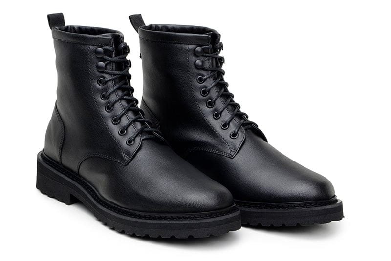 Vegan Corn Leather Boots for Men & Women - Comfortable Everyday Black Boots | Perfect for Casual Wear, Work & Outdoor Activities