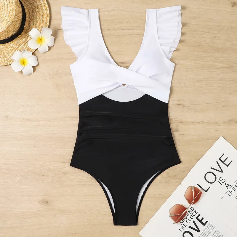 Plus Size One Piece Swimsuit for Women - 7 Color Options, Push Up Design & Sexy 2024 Swimwear | Perfect for Beach Vacations, Pool Parties & Summer Getaways
