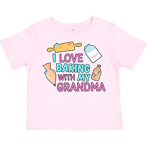 I Love Baking with My Grandma Toddler T-Shirt - Cute Kids Baking Outfit for Grandparents Day & Family Cooking Activities