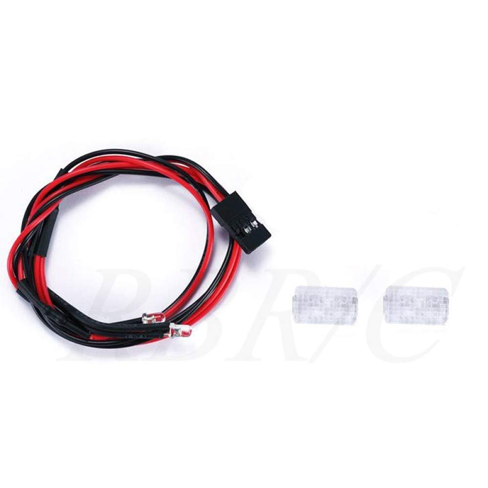WPL D12 RC Car DIY Upgrade Kit - Transparent Tail Light Cover & Lamp for Off-Road Trucks