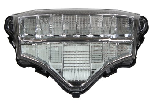 Sequential LED Tail Lights Clear Lens for 2004-2009 Yamaha FZ6 - High Visibility Motorcycle Safety Lights for Night Riding & Custom Builds