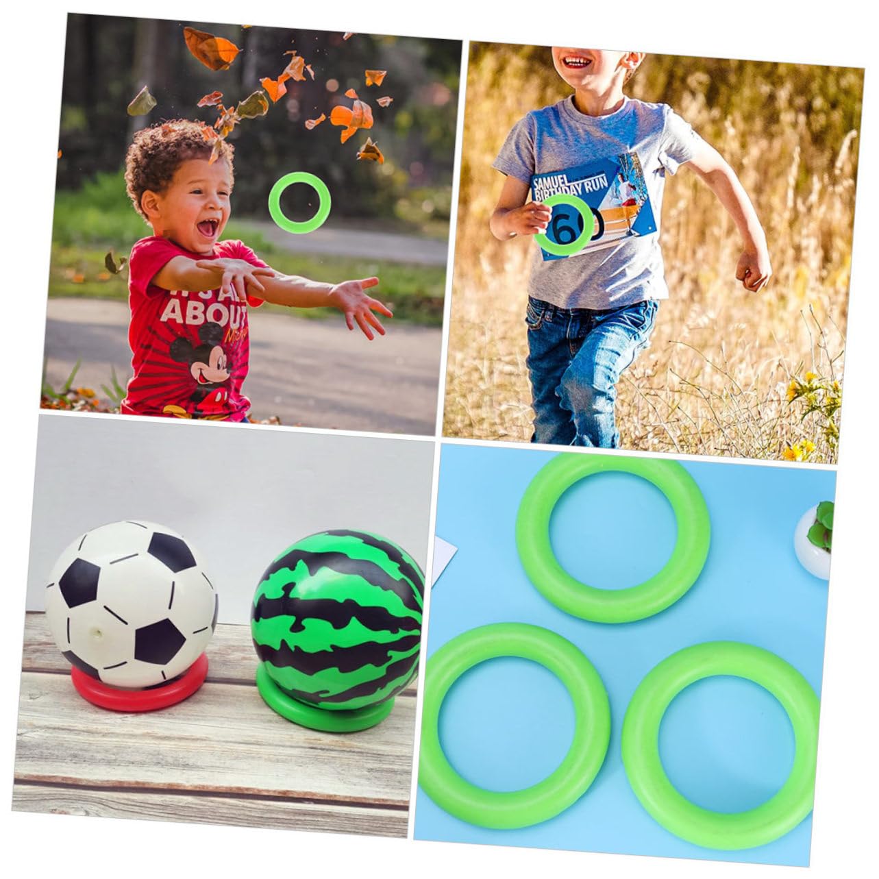 KITANDOVE 4-Piece Silent Gymnastics Rings Set - Durable Plastic Gym Rings for Kids, Safe & Quiet Gymnastic Training Equipment - Perfect for Home Play, Indoor Exercise, and Children's Fitness Activities