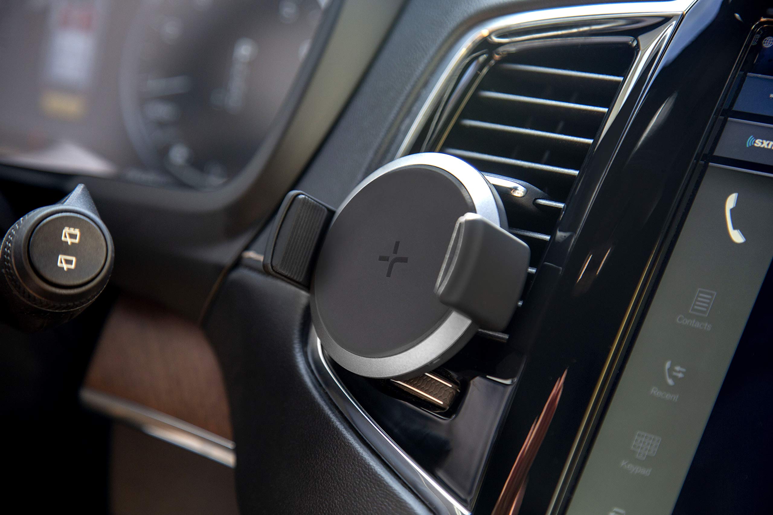 TYLT Venti 10W Qi-Certified Wireless Car Charger - Auto Clamping Air Vent Phone Mount for iPhone, Samsung & Qi Devices | Fast Charging Car Holder for Safe Driving & Hands-Free Navigation