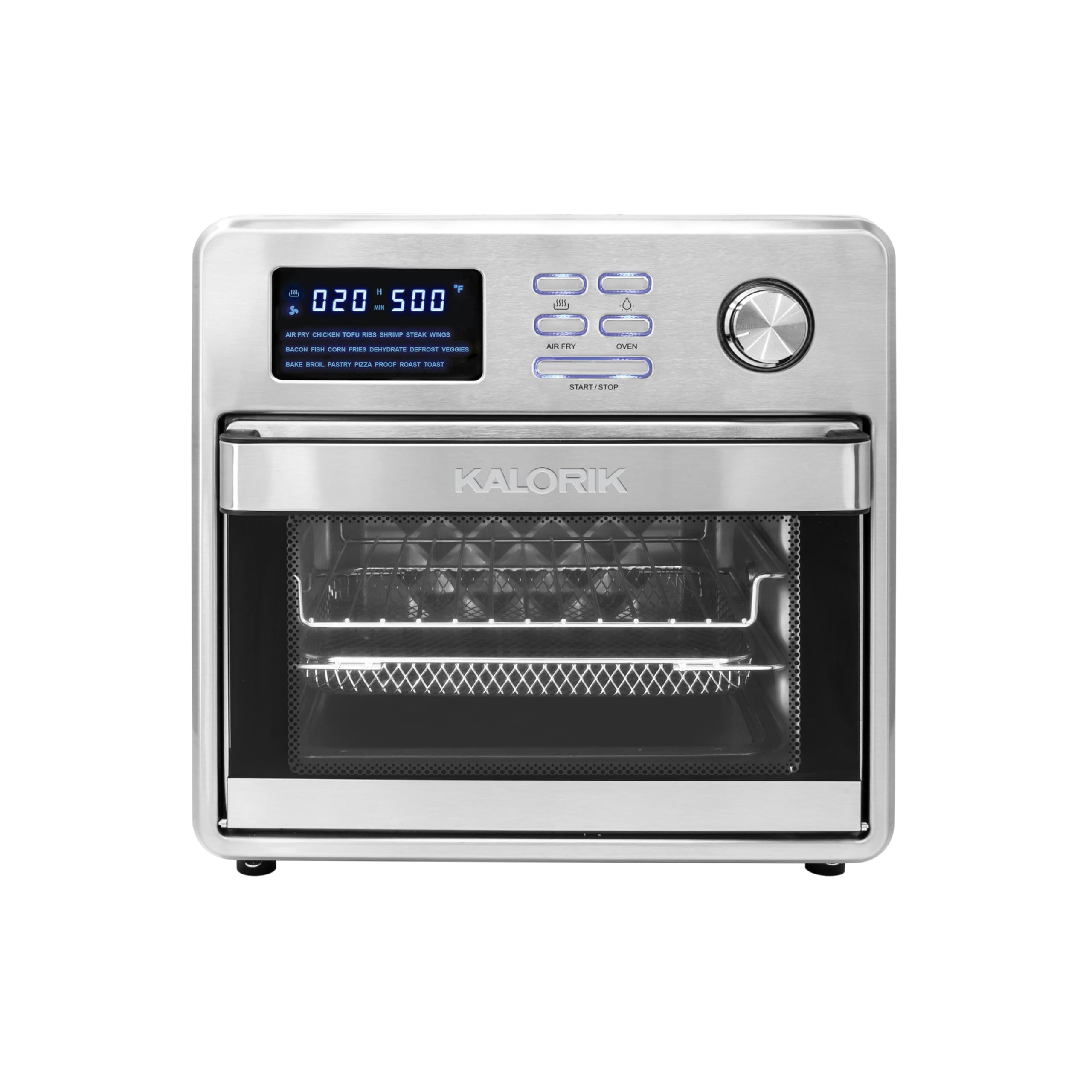 Kalorik MAXX 16 Quart Digital Air Fryer Oven - Stainless Steel (AFO 47797 SS) | Large Capacity Countertop Convection Oven for Healthy Cooking, Baking, Roasting & Reheating | Perfect for Family Meals & Entertaining