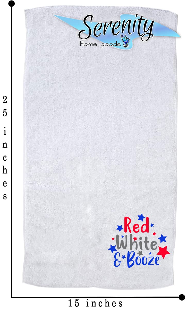 American Flag Hand Towels for Kitchen & Bath - Red White and Blue Memorial Day & 4th of July Decor | Summer Home Accents | USA Patriotic Holiday Towels for Spring & Fall Decorations | Perfect for Seasonal Parties & Patriotic Home Styling