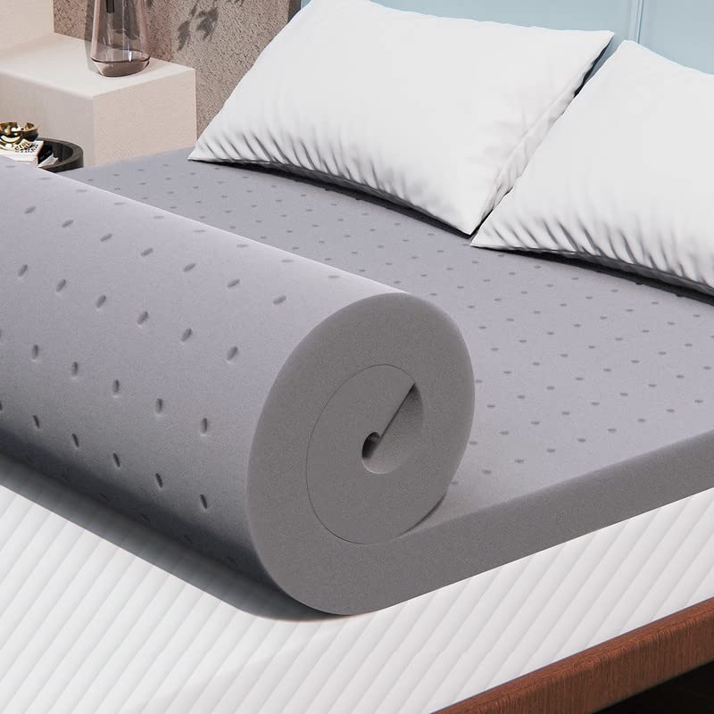 Maxzzz 4 Inch Memory Foam Mattress Topper Twin Size - Bamboo Cooling Mattress Pad with Ventilation, CertiPUR-US Certified Plush Topper for Back Pain Relief - Perfect for Guest Beds, Dorms & Home Comfort