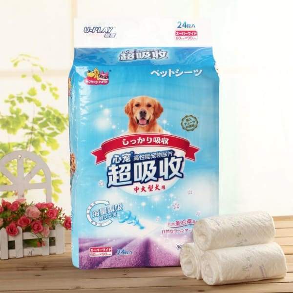 Honey Care U Play Lavender Scented Puppy Pee Pads - Absorbent Training Pads for Dogs (Small/Medium/Large) - Perfect for Housebreaking, Crate Training & Travel Use