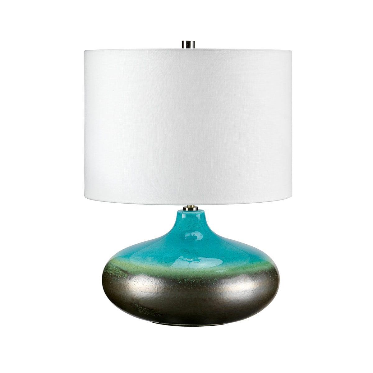 Elstead Laguna Small Ceramic Table Lamp - Modern Home Decor for Bedroom, Living Room & Office - Warm White LED Light for Cozy Ambience