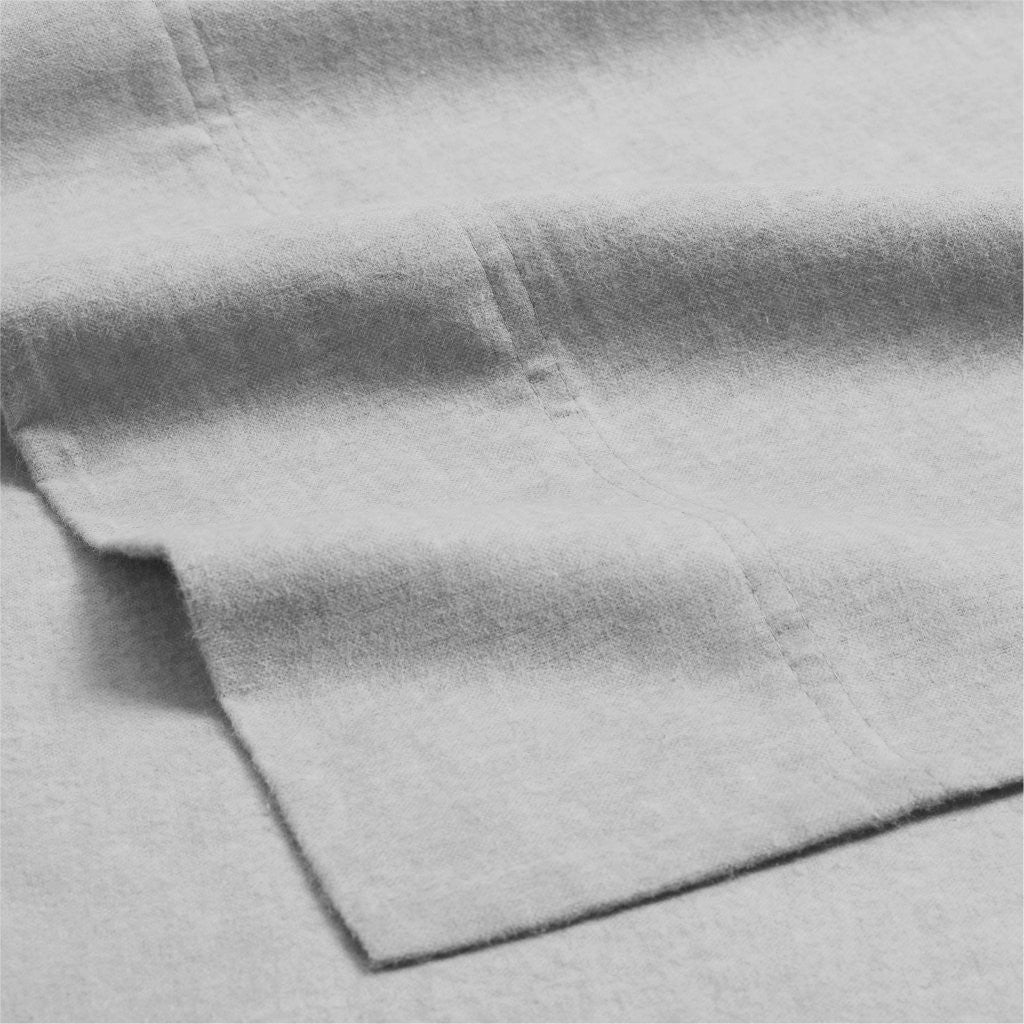 Premium Melange Flannel Cotton Two-Toned Brushed Deep Pocket Sheet Set - Ultra Soft & Cozy for Winter Nights, Perfect for Bedroom Comfort & Warmth